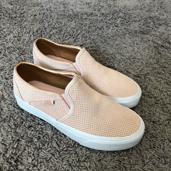 Vans Shoes - Peach slip on VANS